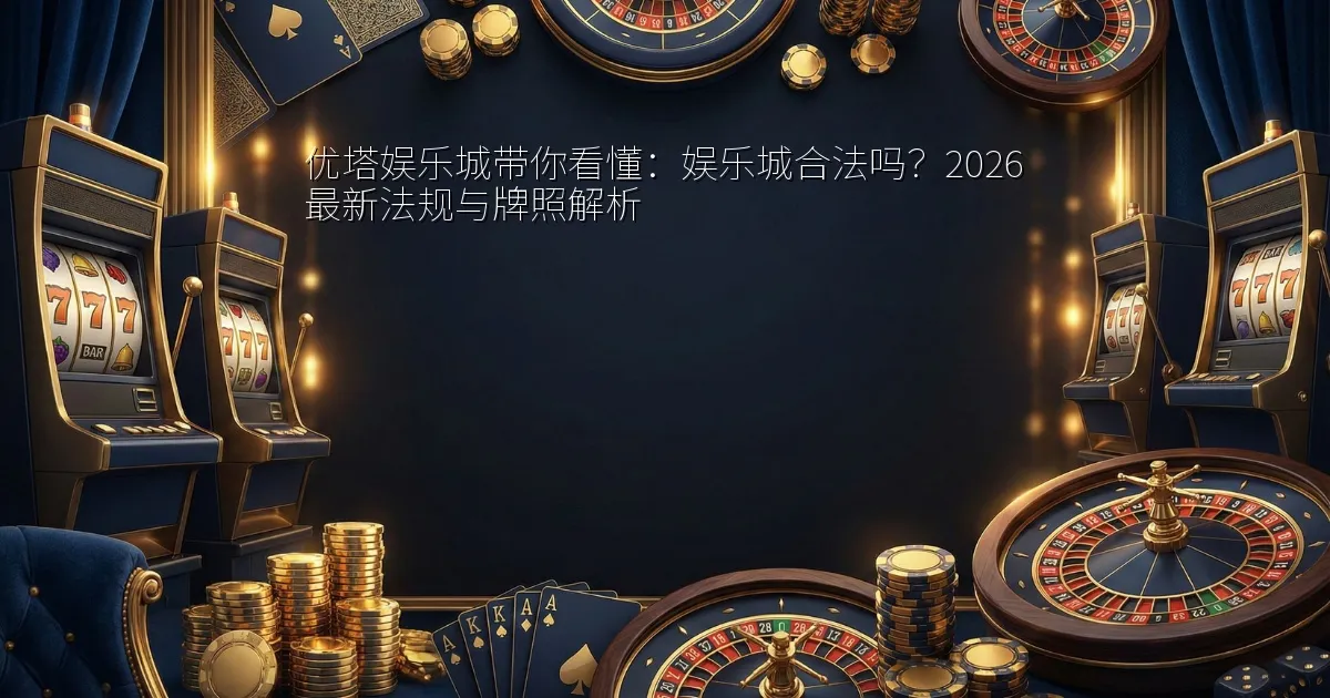 优塔娱乐城带你看懂：娱乐城合法吗？2026 最新法规与牌照解析