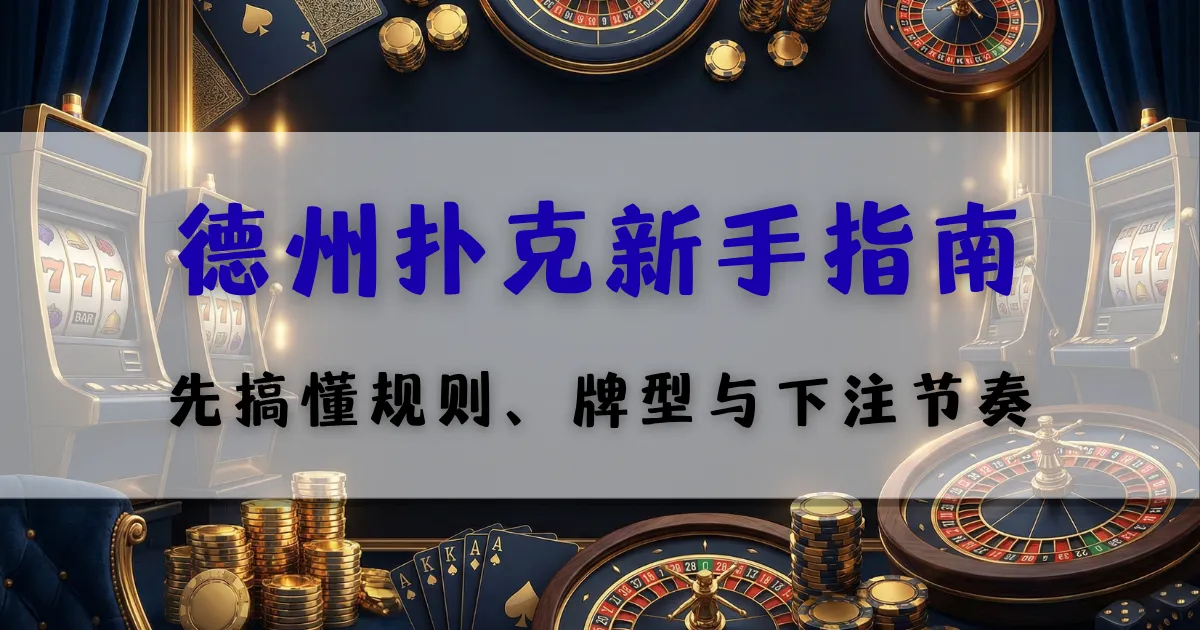 最新文章 2 德州扑克新手指南,解析基本规则、牌型与下注节奏